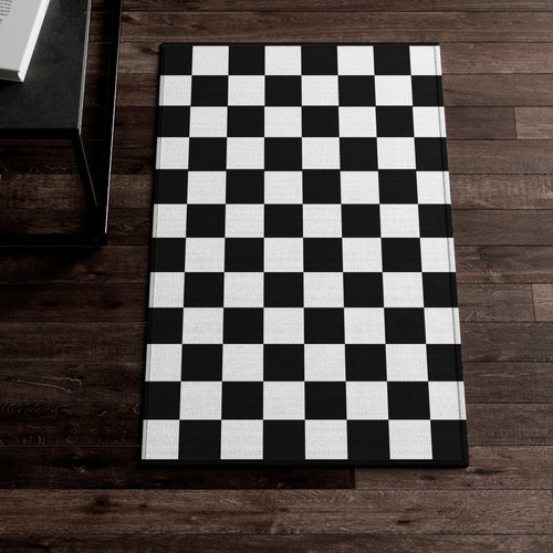 Chess Board Pattern - Non Slip Accent Rug