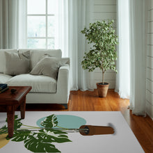Load image into Gallery viewer, Monstera Alba - Non Slip Accent Rug
