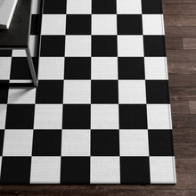 Load image into Gallery viewer, Chess Board Pattern Rug - Non Slip Accent Rug
