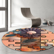 Load image into Gallery viewer, Jigsaw Puzzle Round Carpet
