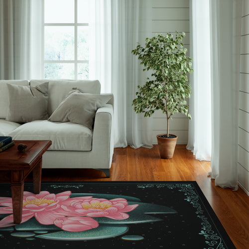 Lotus Design Rug - Non Slip accent rug