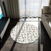 Load image into Gallery viewer, Buy washable Spring flowers rug - Washable round rug
